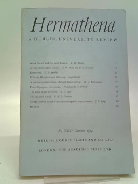 Hermathena: A Dublin University Review No. CXVII By Various