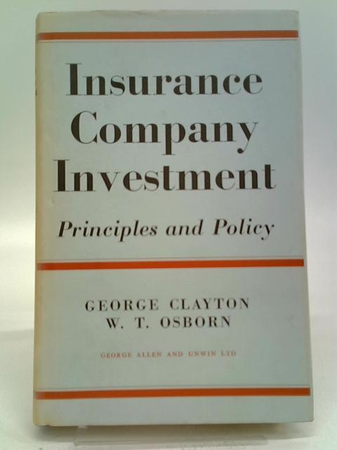 Insurance Company Investment By George Clayton