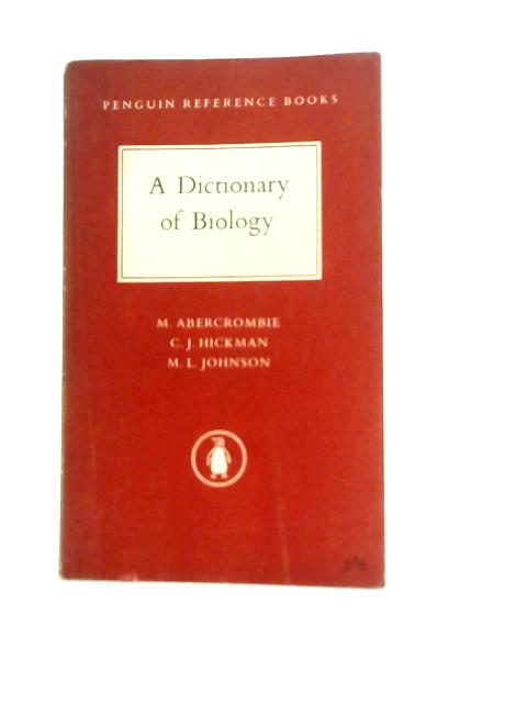 A Dictionary Of Biology von M.L. Johnson Et Al