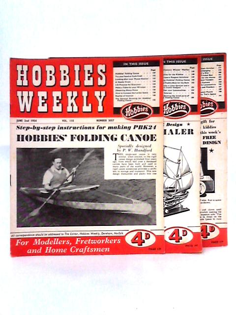 Hobbies Weekly; Three June Issues 1954, Volume 118; Nos. 3057, 3058, and 3060 By Various