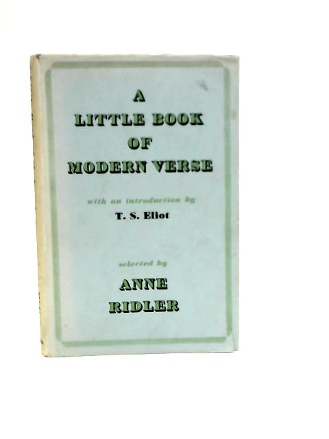 A Little Book of Modern Verse By A.Ridler