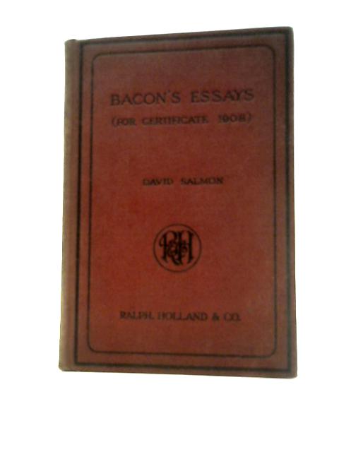 Bacon's Essays By David Salmon