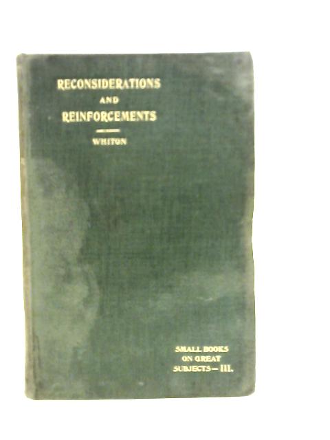 Reconsiderations and Reinforcements By James Morris Whiton