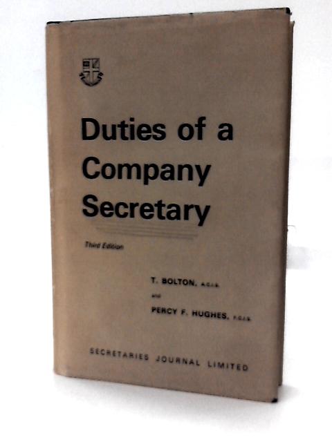 Duties of a Company Secretary By Tom Bolton