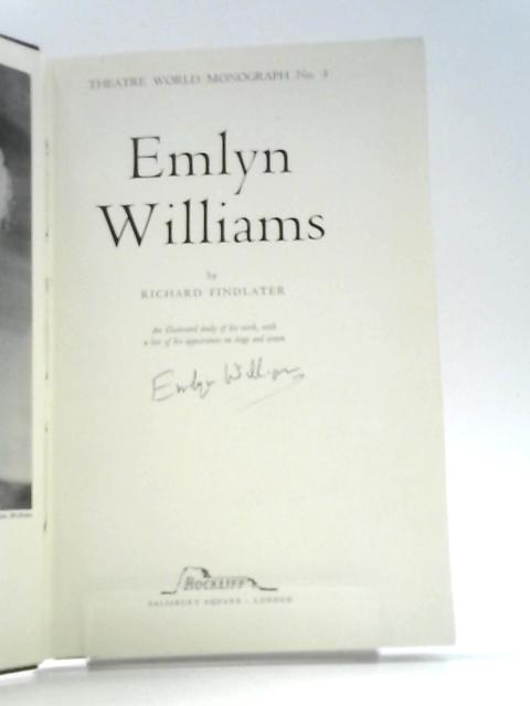 Emlyn Williams By Richard Findlater