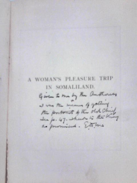 A Woman's Pleasure Trip in Somaliland By Frances Swayne