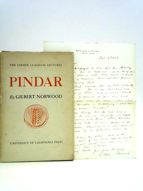 Pindar By Gilbert Norwood