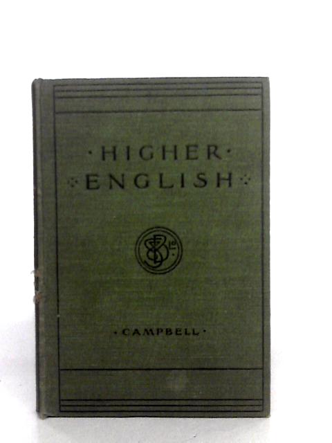 Higher English, A Textbook for Secondary Schools par David Campbell