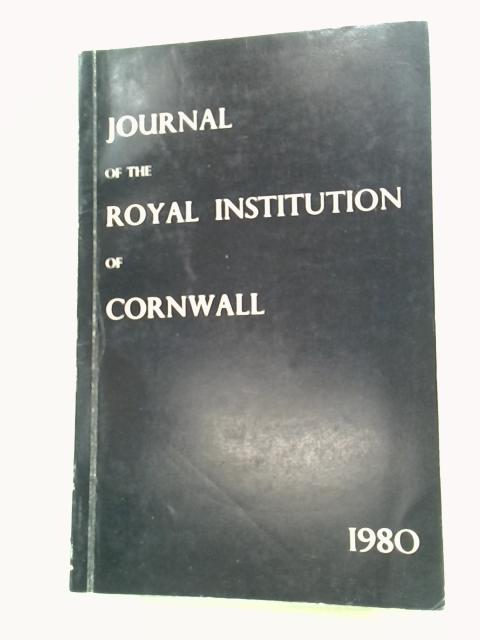 Journal of the Royal Institution of Cornwall New Series Vol VIII Part 3 By Unstated