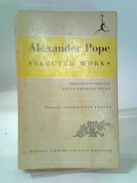 Selected Works By A. Pope