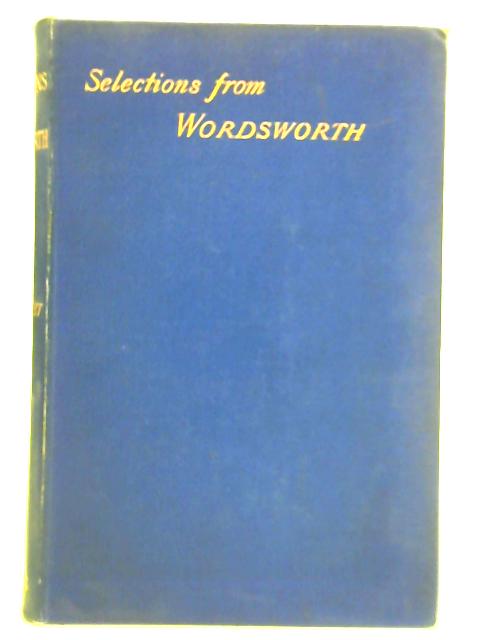 Selections from Wordsworth von William Knight