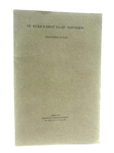 St Luke's Debt to St Matthew von Basil Christopher Butler