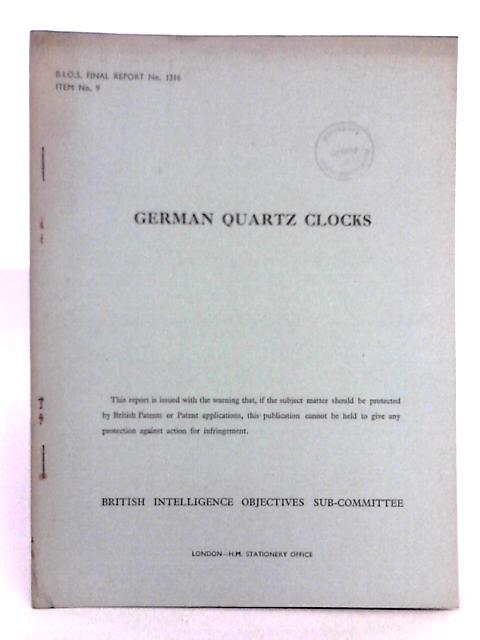 German Quartz Clocks; B.I.O.S. No. 1316. - Item No. 29 By L. Essen