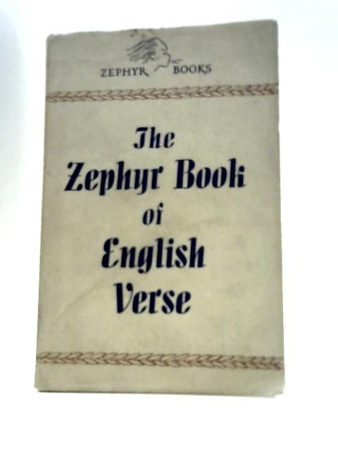 The Zephyr Book Of English Verse By Unstated