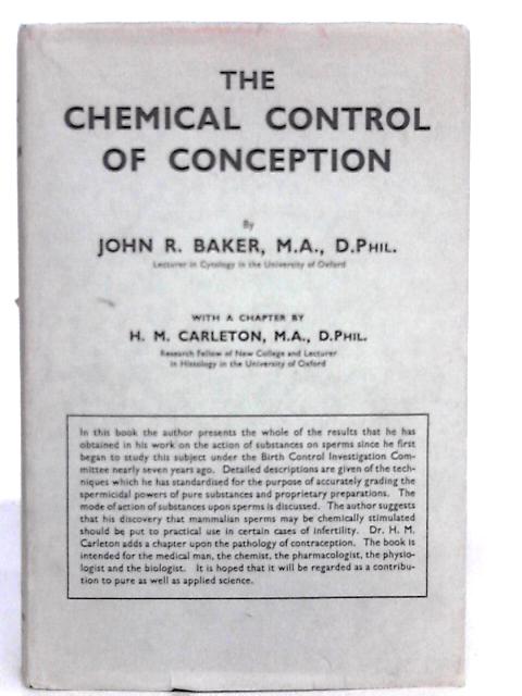 The Chemical Control of Conception By John R.Baker