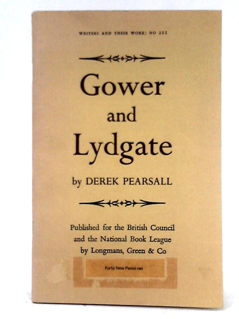 Gower and Lydgate By Derek Pearsall