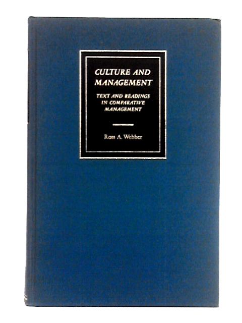 Culture and Management von R.A. Webber