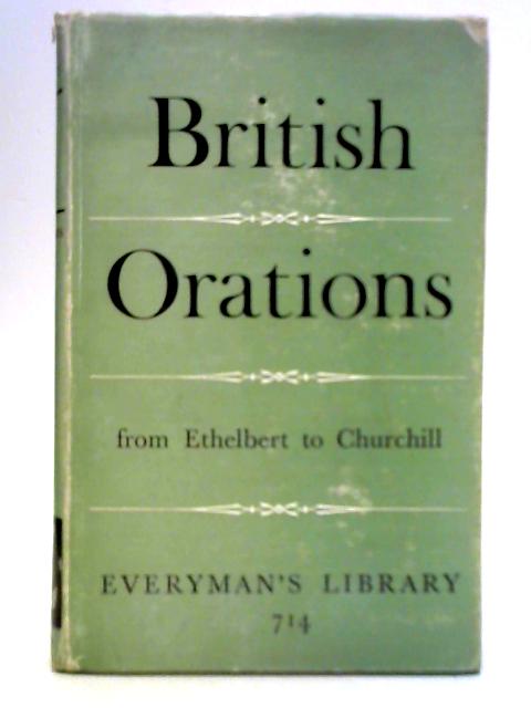British Orations from Ethelbert to Churchill par Unstated
