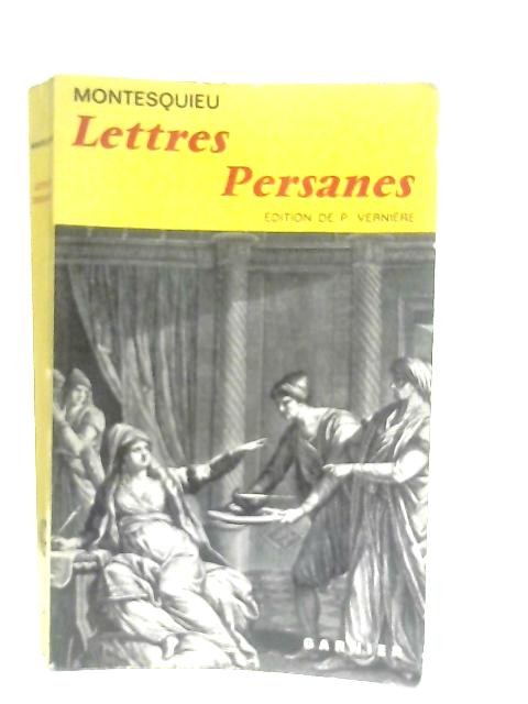 Lettres Persanes By Montesquieu