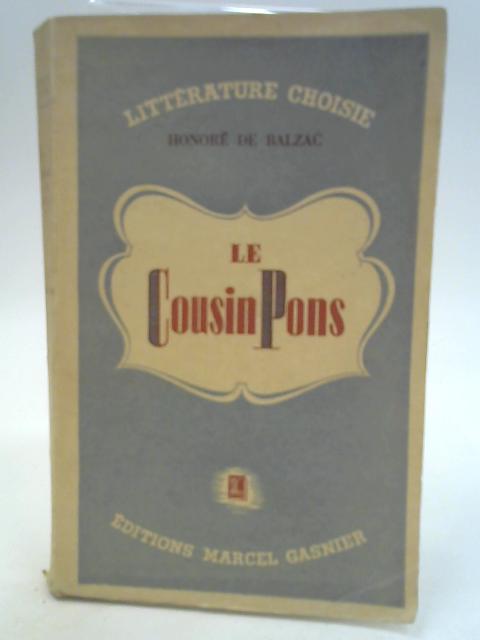 Le Cousin Pons By Honore De Balzac