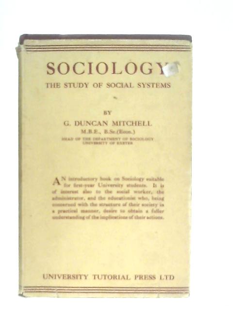 Sociology von G. Duncan Mitchell