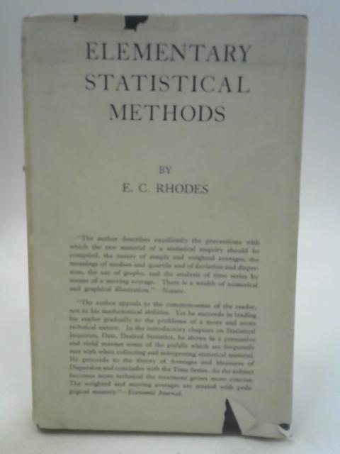 Elementary Statistical Methods By E.C. Rhodes
