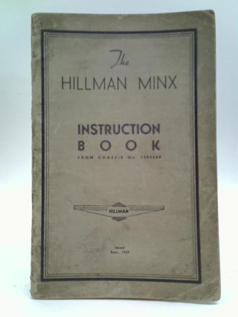 Hillman Minx Instruction Book By Unstated