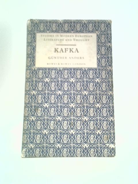 Franz Kafka By Gunther Anders