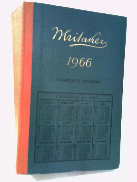 Whitaker's Almanack 1966 By Various