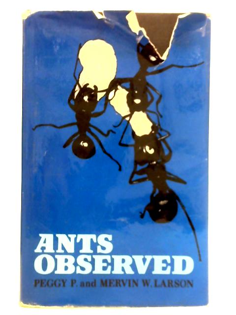 Ants Observed By Peggy P. & Mervin W. Larson