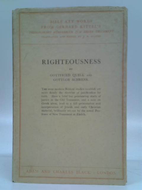 Righteousness von Gottfried Quell & Gottlob Schrenk