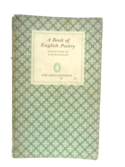 A Book of English Poetry von Ed. G. B. Harrison