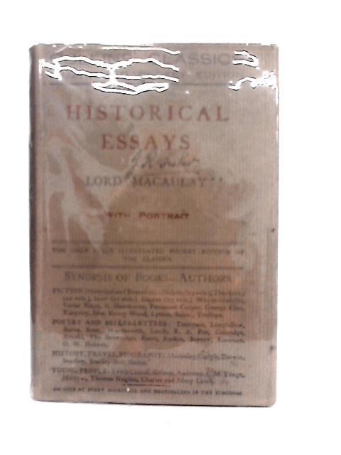 Historical Essays von Lord Macaulay