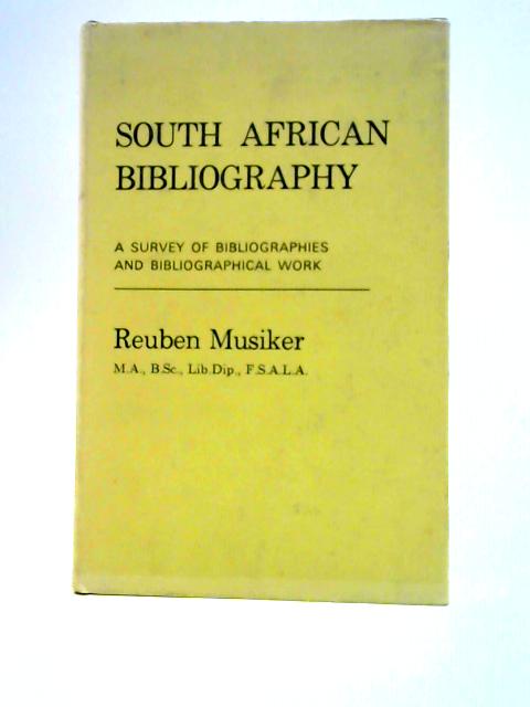 South African Bibliography par Reuben Musiker
