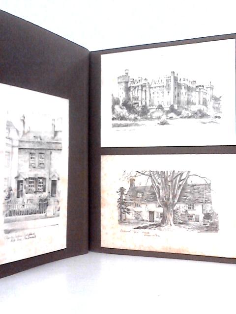 Vintage Album Containing Black and White, Colour Illustrated Postcards of Various Places, including Charles Dickens' Birthplace, Arundel Castle, Samuel Pepys' Home By Unstated