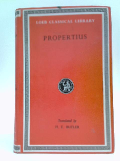 Propertius By H.E. Butler