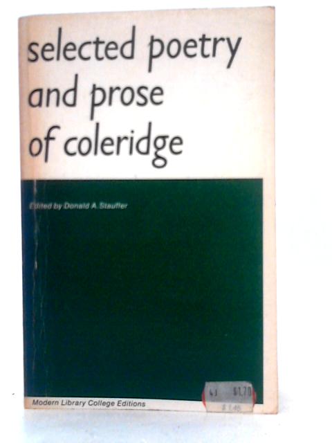 Selected Poetry and Prose of Coleridge By Samuel Taylor Coleridge