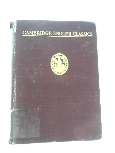 The English Writings of Abraham Cowley: Essays, Plays and Sundry Verses By Abraham Cowley A R Waller (Ed.)