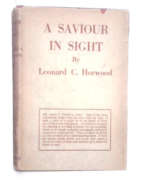 A Saviour in Sight von Leonard C.Horwood