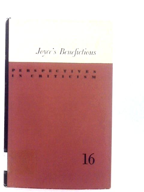 Joyce's Benefictions By Helmut Bonheim