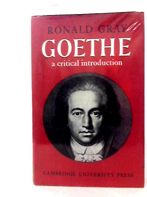 Goethe: A Critical Introduction (Major European Authors Series) von R Gray