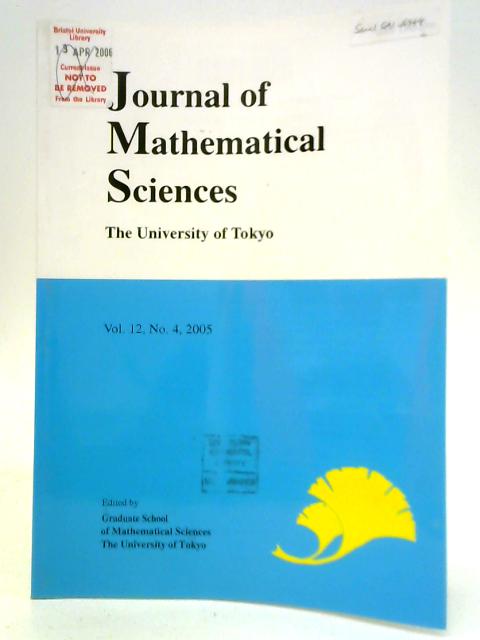Journal of Mathematical Sciences - Vol. 12, No. 4 von Various