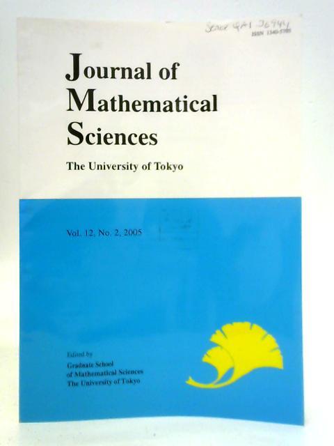 Journal of Mathematical Sciences - Vol. 12, No. 2 By Various