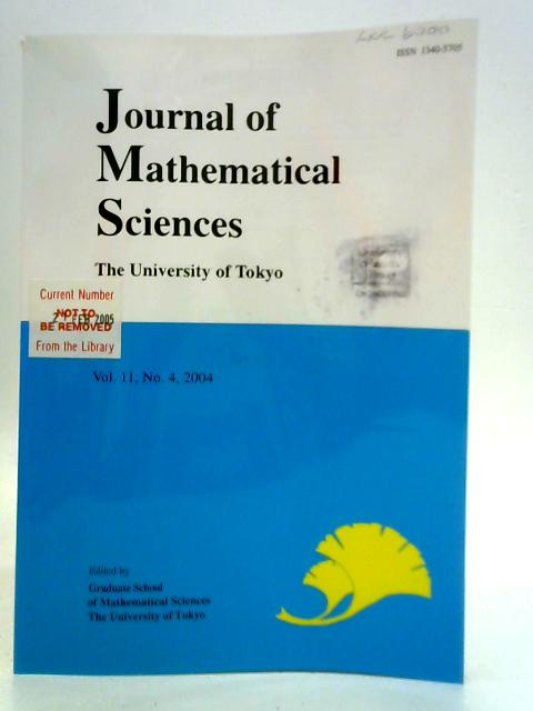 Journal of Mathematical Sciences - Vol. 11, No. 4 By Various