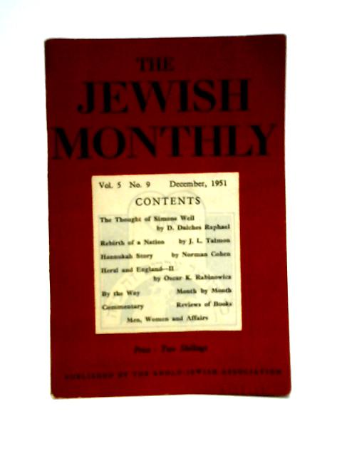 The Jewish Monthly, Vol. 5. No. 9 von Various