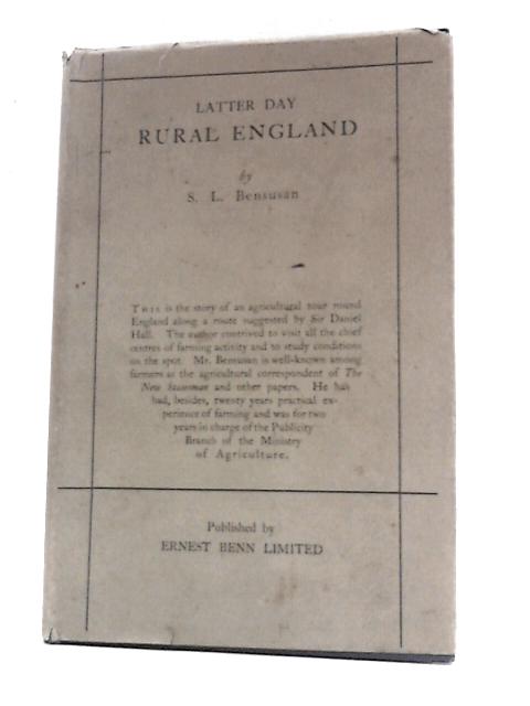 Latter-day Rural England 1927 By S.L.Bensusan