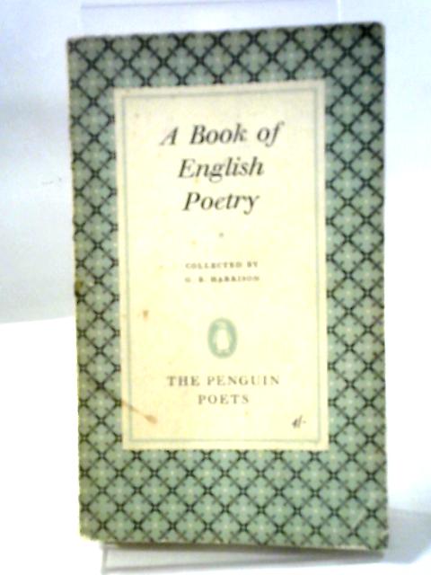 A Book of English Poetry By G.B. Harrison