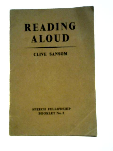 Reading Aloud By Clive Sansom