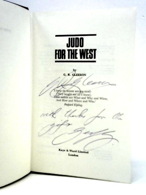 Judo For The West By G.R.Gleeson