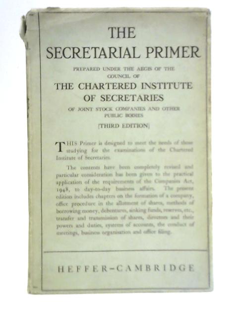 The Secretarial Primer By W. F. Talbot